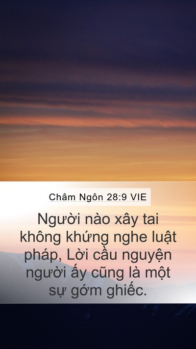 Châm Ngôn 28:9 VIE Bible Verse Image