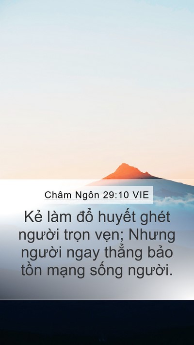 Châm Ngôn 29:10 VIE Bible Verse Image