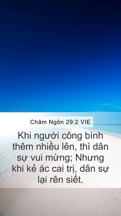 Châm Ngôn 29:2 VIE Bible Verse Image