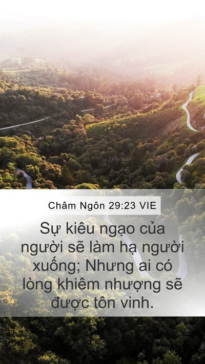 Châm Ngôn 29:23 VIE Bible Verse Image