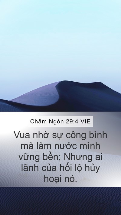 Châm Ngôn 29:4 VIE Bible Verse Image