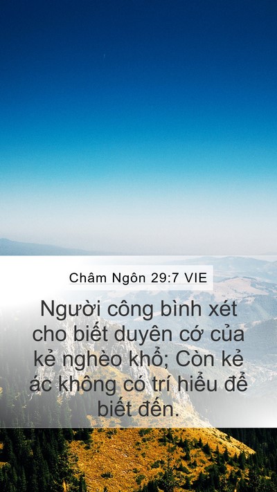 Châm Ngôn 29:7 VIE Bible Verse Image