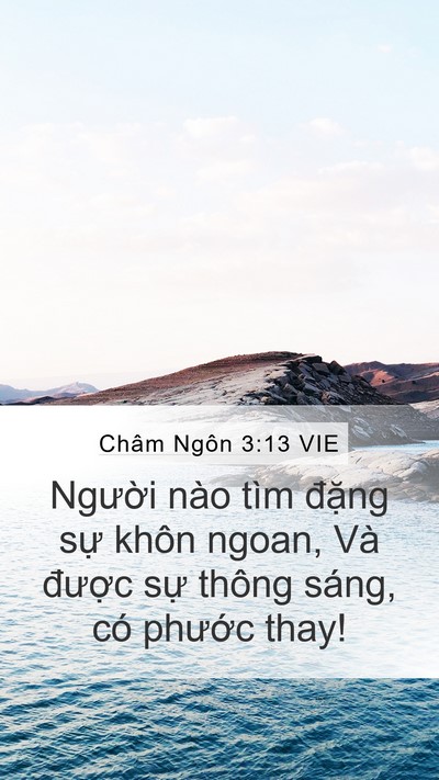 Châm Ngôn 3:13 VIE Bible Verse Image