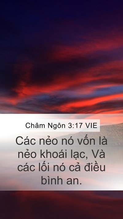 Châm Ngôn 3:17 VIE Bible Verse Image