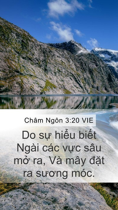 Châm Ngôn 3:20 VIE Bible Verse Image