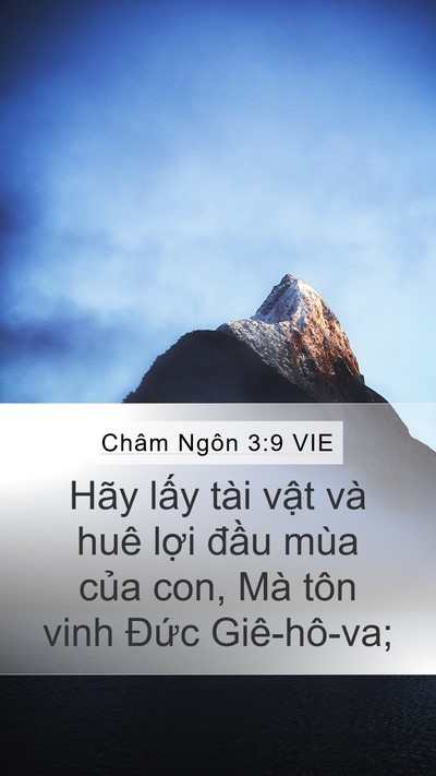 Châm Ngôn 3:9 VIE Bible Verse Image