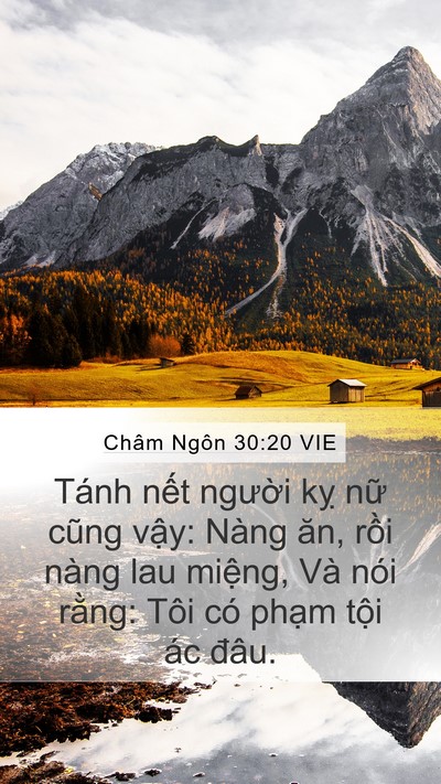 Châm Ngôn 30:20 VIE Bible Verse Image