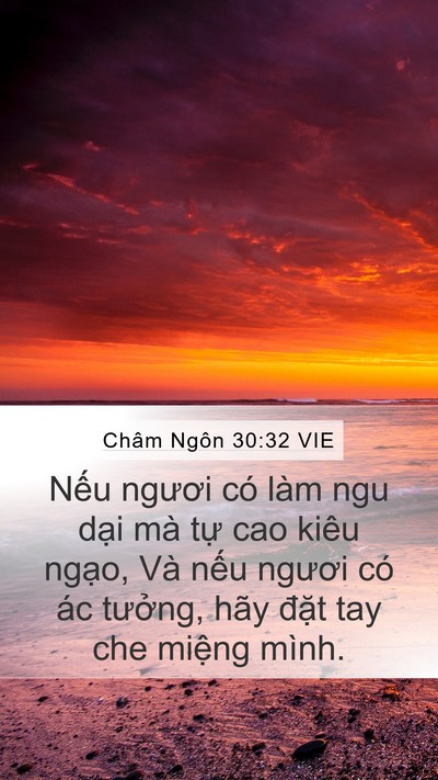 Châm Ngôn 30:32 VIE Bible Verse Image