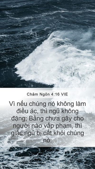 Châm Ngôn 4:16 VIE Bible Verse Image
