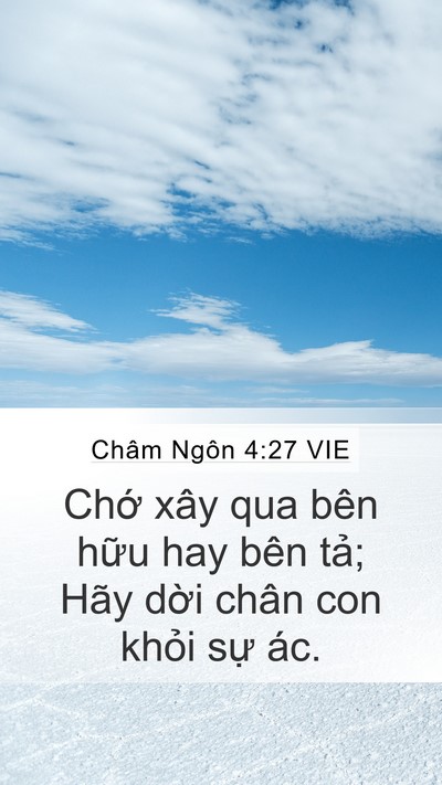 Châm Ngôn 4:27 VIE Bible Verse Image