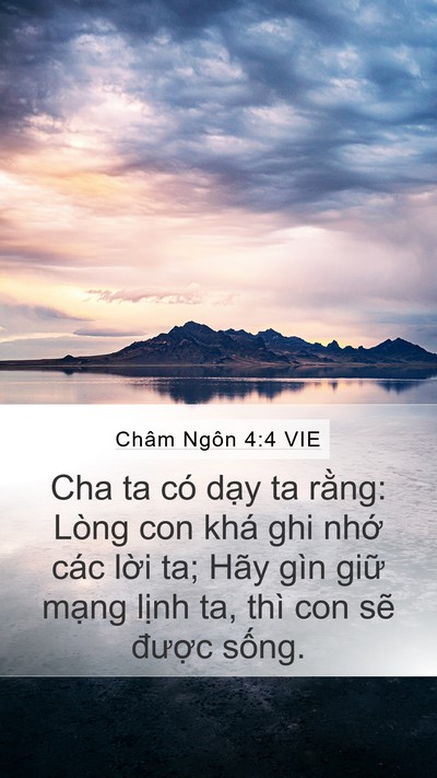 Châm Ngôn 4:4 VIE Bible Verse Image