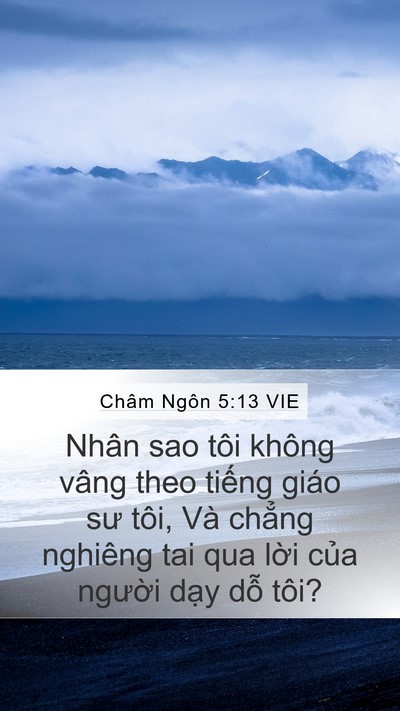Châm Ngôn 5:13 VIE Bible Verse Image