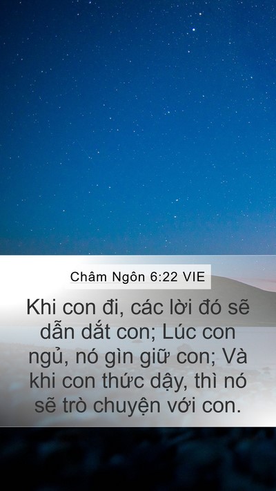 Châm Ngôn 6:22 VIE Bible Verse Image