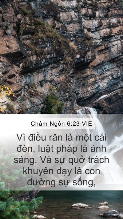 Châm Ngôn 6:23 VIE Bible Verse Image