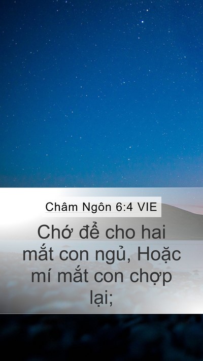 Châm Ngôn 6:4 VIE Bible Verse Image