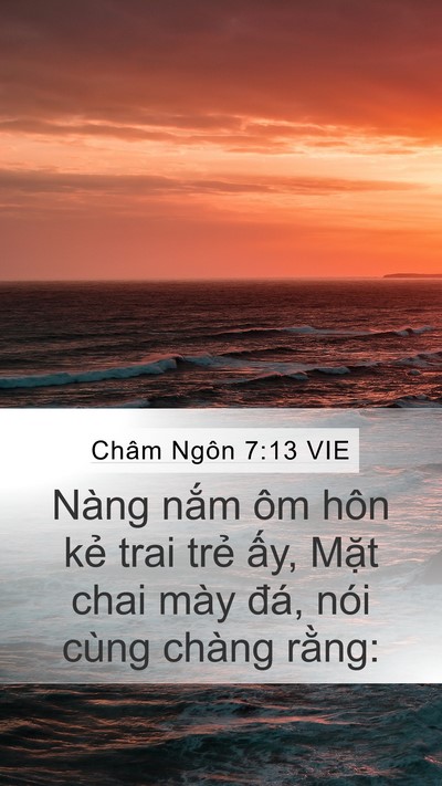 Châm Ngôn 7:13 VIE Bible Verse Image