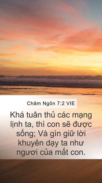 Châm Ngôn 7:2 VIE Bible Verse Image