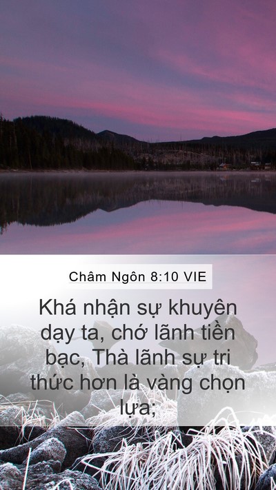 Châm Ngôn 8:10 VIE Bible Verse Image