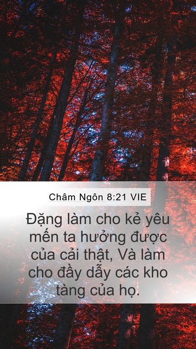 Châm Ngôn 8:21 VIE Bible Verse Image
