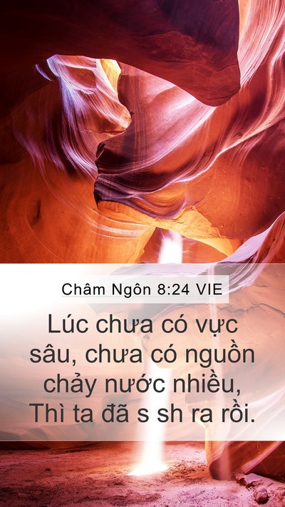 Châm Ngôn 8:24 VIE Bible Verse Image