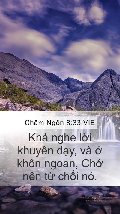 Châm Ngôn 8:33 VIE Bible Verse Image