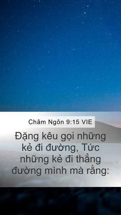 Châm Ngôn 9:15 VIE Mobile Phone Wallpaper - Đặng kêu gọi những kẻ đi đường, - Mobile Bible Verse Wallpaper