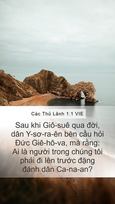 Các Thủ Lãnh 1:1 VIE Mobile Phone Wallpaper - Sau khi Giô-suê qua đời, dân Y-sơ-ra-ên - Mobile Bible Verse Wallpaper