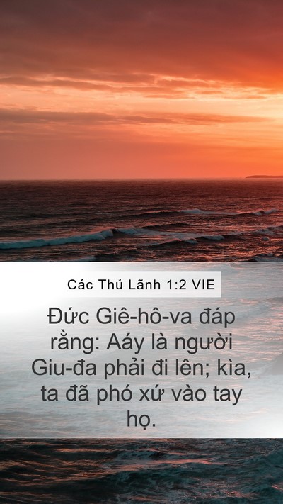 Các Thủ Lãnh 1:2 VIE Mobile Phone Wallpaper - Đức Giê-hô-va đáp rằng: Aáy là - Mobile Bible Verse Wallpaper