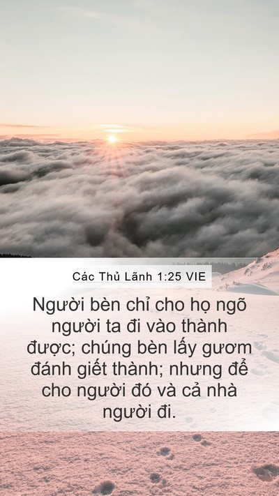 Các Thủ Lãnh 1:25 VIE Mobile Phone Wallpaper - Người bèn chỉ cho họ ngõ người ta đi - Mobile Bible Verse Wallpaper