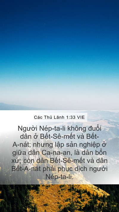 Các Thủ Lãnh 1:33 VIE Mobile Phone Wallpaper - Người Nép-ta-li không đuổi dân ở - Mobile Bible Verse Wallpaper