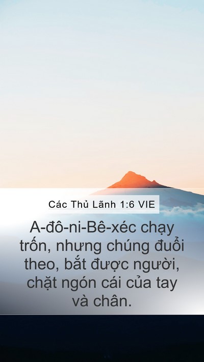 Các Thủ Lãnh 1:6 VIE Bible Verse Image