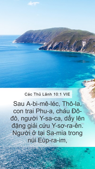 Các Thủ Lãnh 10:1 VIE Bible Verse Image