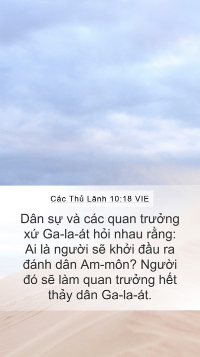 Các Thủ Lãnh 10:18 VIE Bible Verse Image