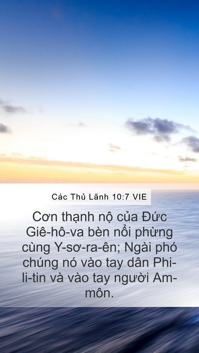 Các Thủ Lãnh 10:7 VIE Bible Verse Image