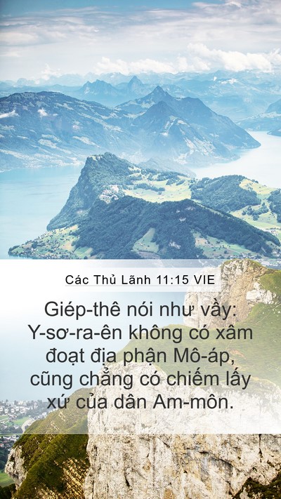 Các Thủ Lãnh 11:15 VIE Mobile Phone Wallpaper - Giép-thê nói như vầy: Y-sơ-ra-ên không - Mobile Bible Verse Wallpaper