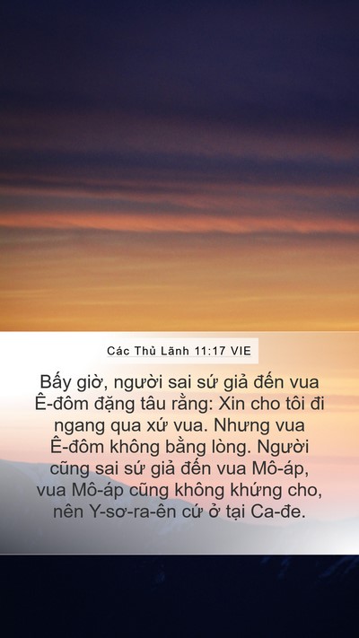 Các Thủ Lãnh 11:17 VIE Bible Verse Image