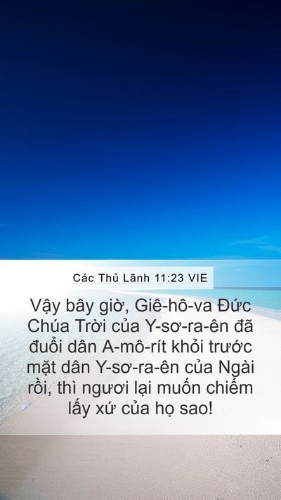 Các Thủ Lãnh 11:23 VIE Bible Verse Image
