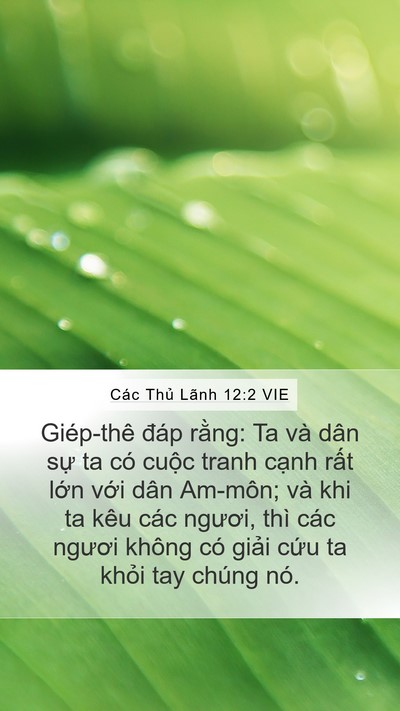 Các Thủ Lãnh 12:2 VIE Mobile Phone Wallpaper - Giép-thê đáp rằng: Ta và dân sự ta có - Mobile Bible Verse Wallpaper