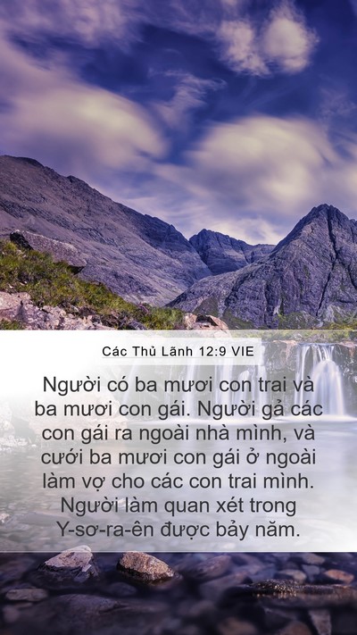 Các Thủ Lãnh 12:9 VIE Bible Verse Image