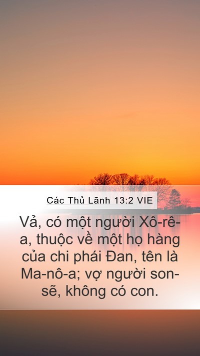 Các Thủ Lãnh 13:2 VIE Bible Verse Image