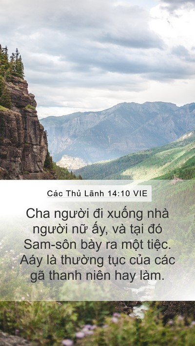 Các Thủ Lãnh 14:10 VIE Mobile Phone Wallpaper - Cha người đi xuống nhà người nữ ấy, - Mobile Bible Verse Wallpaper