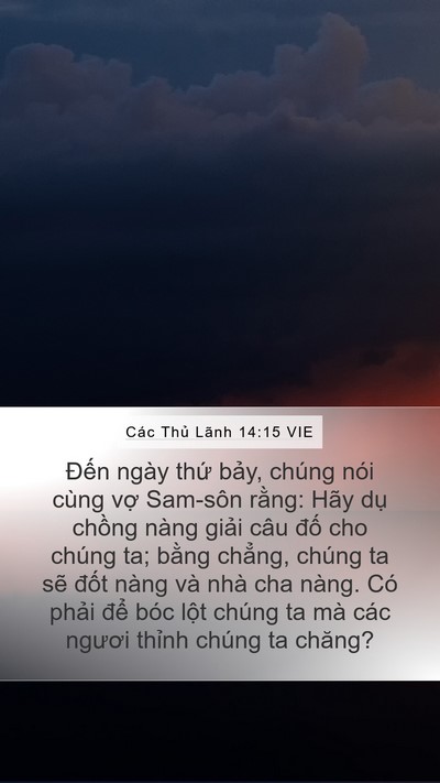 Các Thủ Lãnh 14:15 VIE Bible Verse Image