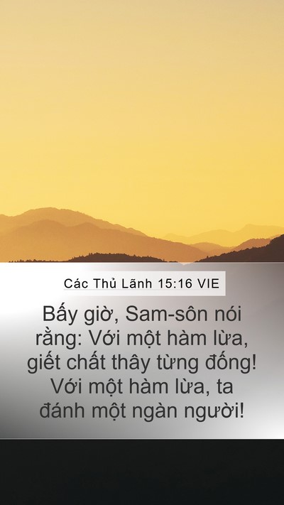 Các Thủ Lãnh 15:16 VIE Bible Verse Image