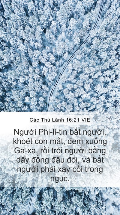 Các Thủ Lãnh 16:21 VIE Bible Verse Image