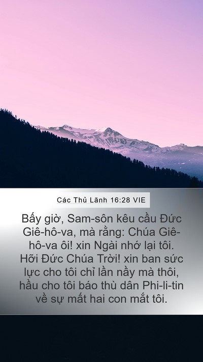 Các Thủ Lãnh 16:28 VIE Bible Verse Image