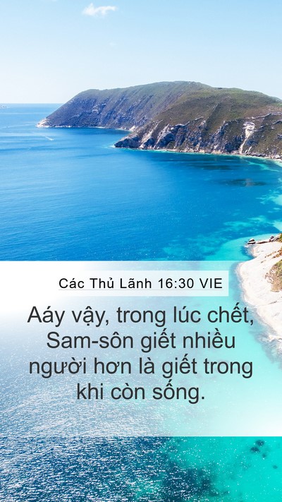 Các Thủ Lãnh 16:30 VIE Bible Verse Image