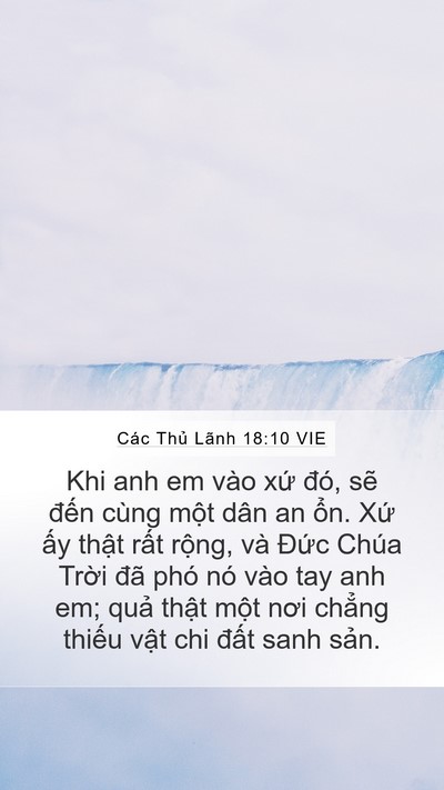 Các Thủ Lãnh 18:10 VIE Mobile Phone Wallpaper - Khi anh em vào xứ đó, sẽ đến cùng - Mobile Bible Verse Wallpaper