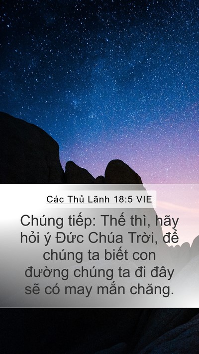Các Thủ Lãnh 18:5 VIE Bible Verse Image