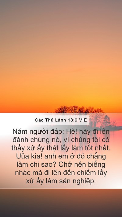 Các Thủ Lãnh 18:9 VIE Bible Verse Image