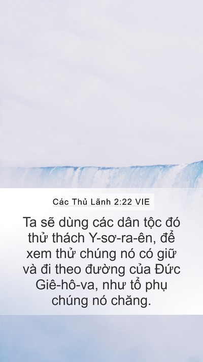 Các Thủ Lãnh 2:22 VIE Bible Verse Image